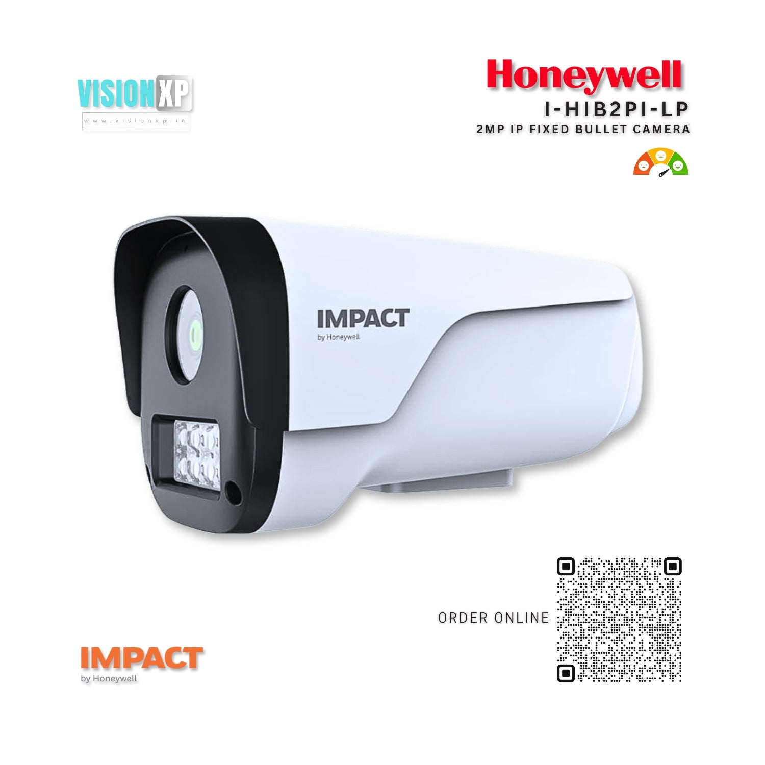 Honeywell Impact I-HIB2PI-LP 2MP IP Fixed Bullet Camera Honeywell Impact I-HIB2PI-LP 2MP IP Fixed Bullet Camera